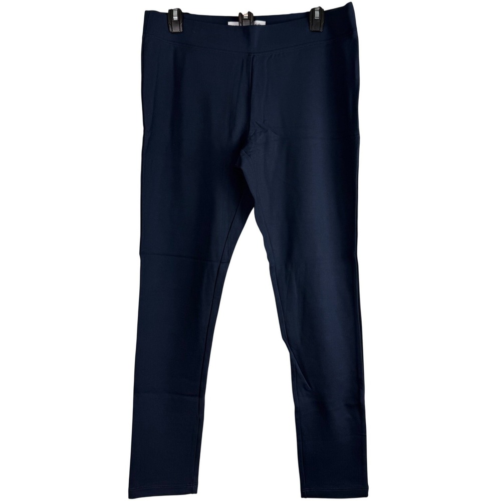 Amazon‎ Essentials Womens Navy Blue Skinny Pull On Knit Pants Leggings Size L